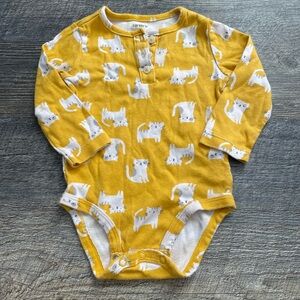 Carter's Yellow Cat Print Kids One Piece